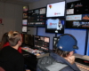Students work in the control room during a live show.